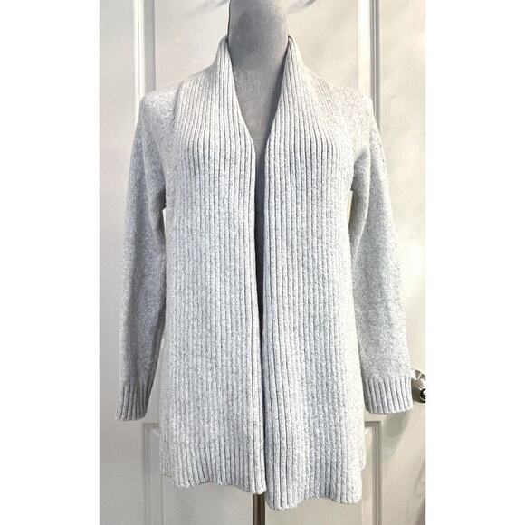 J. Jill Knit Open Front Cardigan Sweater Ribbed Kimono Duster Shawl Sz XS P - Picture 1 of 7